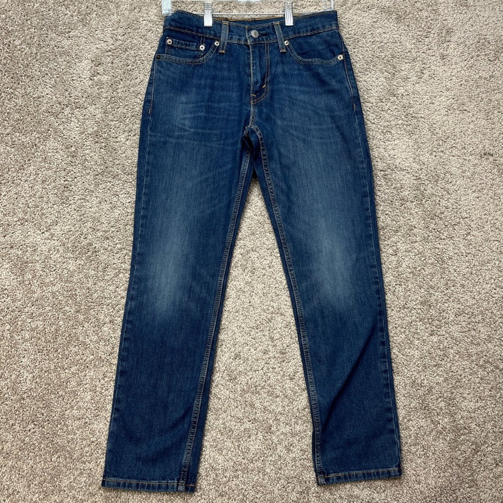 Levi's 511 Slim Fit Jeans Mens 28x29 Dark Wash 5-Pocket Stretch Denim Twill EUC